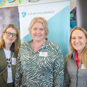 St Margaret's Professional Women's Network Breakfast Series showing 3 attendees including Clear Insurance's CEO and Managing Director Lisa Carter.