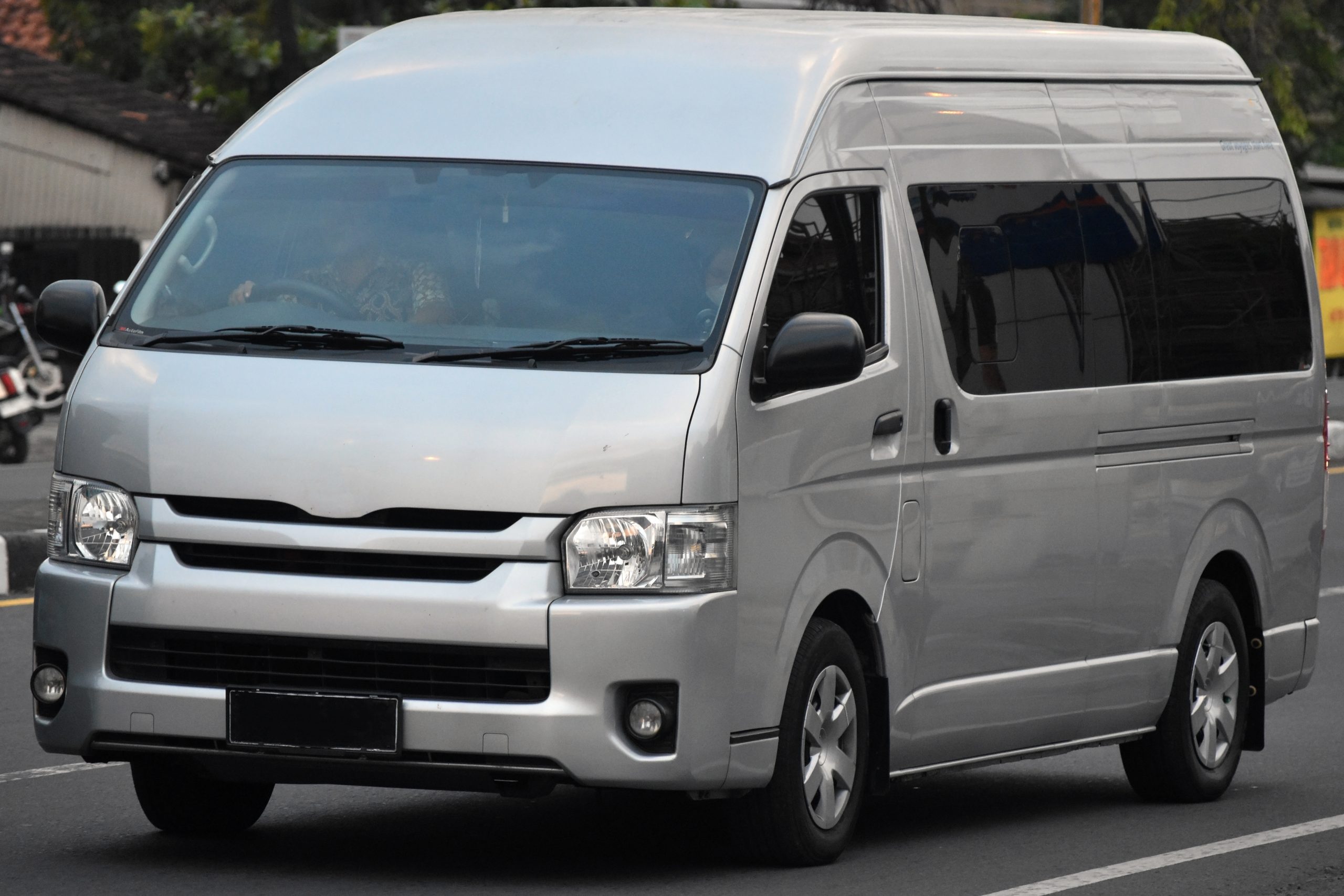 Silver courtesy bus - driver checks to protect insurance